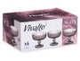 Vivalto Verre à Glace Rayures Multicolores 310ml 12x9.8x12cm Rose (Set de 24)