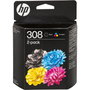 HP Pack de 2 cartouches d'encre 308 Noir et Tricolore 6L6S6UE