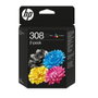 HP Pack de 2 cartouches d'encre 308 Noir et Tricolore 6L6S6UE