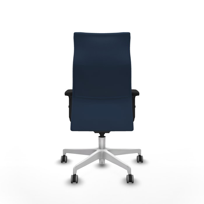 Piqueras Y Crespo Fauteuil Albacete Bleu Marine avec Mécanisme Synchrone et Base Blanche Piqueras Y Crespo Fauteuil Albacete Bleu Marine avec Mécanisme Synchrone et Base Blanche