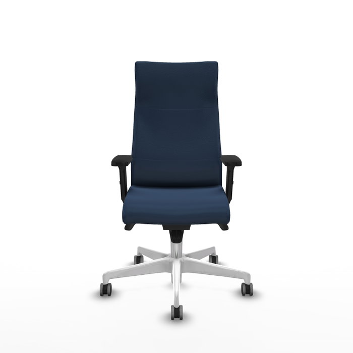 Piqueras Y Crespo Fauteuil Albacete Bleu Marine avec Mécanisme Synchrone et Base Blanche Piqueras Y Crespo Fauteuil Albacete Bleu Marine avec Mécanisme Synchrone et Base Blanche