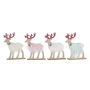 Décorations de Noël DKD Home Decor Polyester MDF Renne (23 x 5 x 16 cm) (4 Unités)