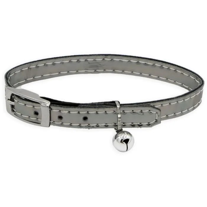 Aime Collier pour Chat Sky Miroir Cuivre - Bleu Nuit, Clous et Grelot Dorés, Ajustable avec Boucle de Sécurité Aime Collier pour Chat Sky Miroir Cuivre - Bleu Nuit, Clous et Grelot Dorés, Ajustable avec Boucle de Sécurité