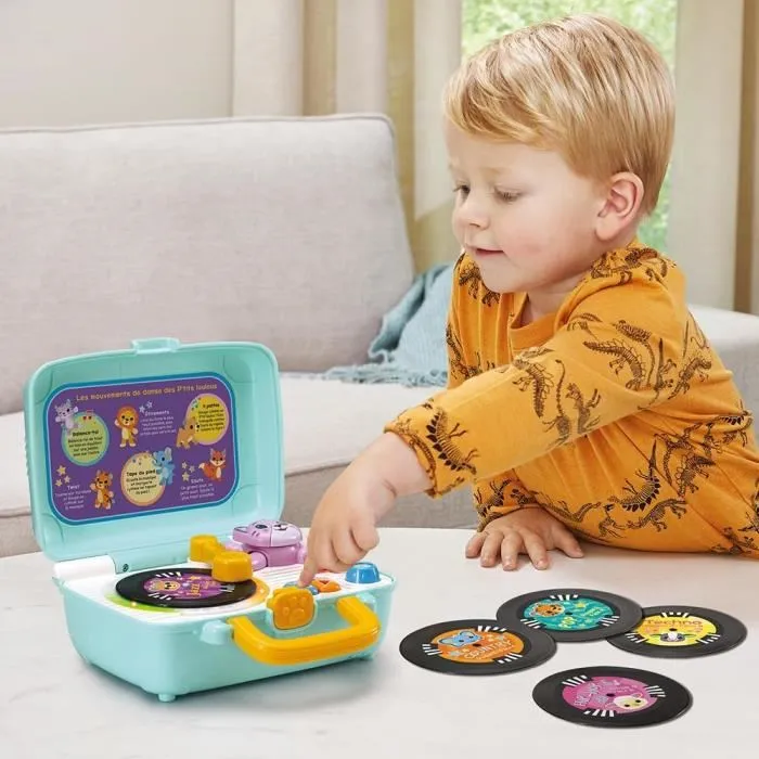 Vtech Tourne-Disque Bébé - 5 Vinyles Animaux avec Aiguille Interactive, Musique et Sons pour Tout-Petits - Version Française Vtech Tourne-Disque Bébé - 5 Vinyles Animaux avec Aiguille Interactive, Musique et Sons pour Tout-Petits - Version Française