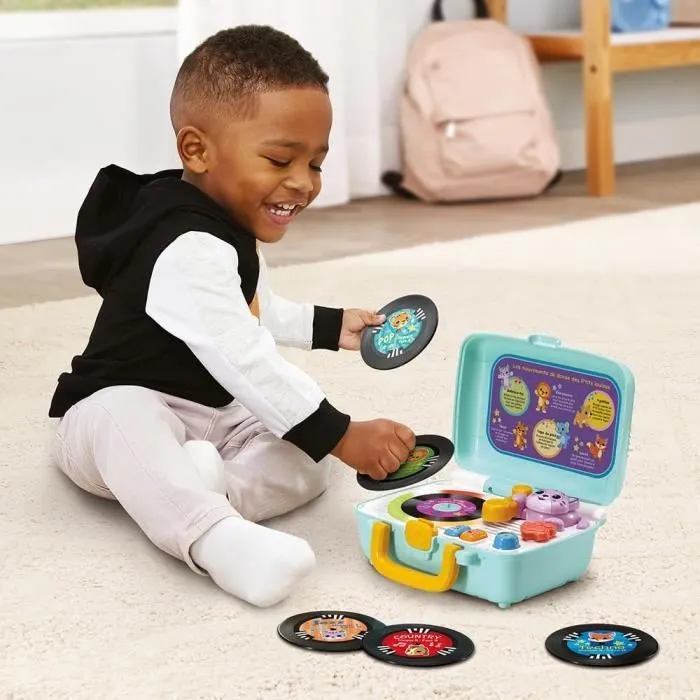 Vtech Tourne-Disque Bébé - 5 Vinyles Animaux avec Aiguille Interactive, Musique et Sons pour Tout-Petits - Version Française Vtech Tourne-Disque Bébé - 5 Vinyles Animaux avec Aiguille Interactive, Musique et Sons pour Tout-Petits - Version Française