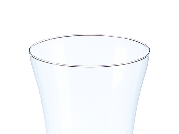 GIFTDECOR Vase en verre transparent à col étroit et ouverture large 26cm