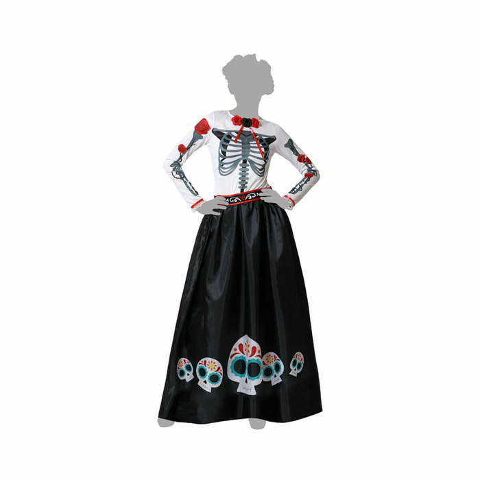 BigBuy Carnival Déguisement Squelette Mexicain Catrina Femme XXL