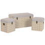 Home ESPRIT Lot de 3 paniers Scandi Noir et Beige
