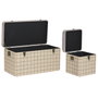 Home ESPRIT Lot de 3 paniers Scandi Noir et Beige