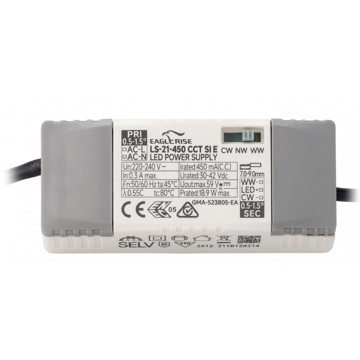 Spot LED encastré 20 W IP65 CCT température de couleur réglable