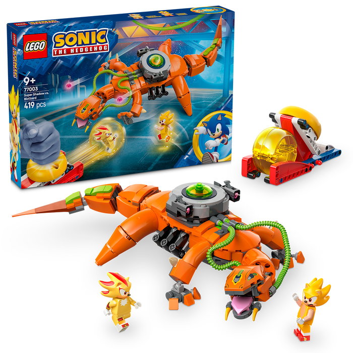 LEGO Sonic the Hedgehog Super Shadow vs. Biolizard 77003 avec 3 minifigurines et lanceur de sphère de vitesse de 419 pièces