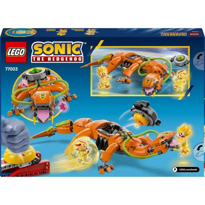 Lego Set de Construction Sonic the Hedgehog 77003 Super Shadow contre Biolizard avec Figurines Super Sonic et Lanceur de Sphère, 419 Pièces, Jeu pour Enfants dès 9 Ans