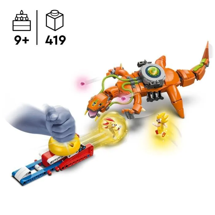 Lego Set de Construction Sonic the Hedgehog 77003 Super Shadow contre Biolizard avec Figurines Super Sonic et Lanceur de Sphère, 419 Pièces, Jeu pour Enfants dès 9 Ans