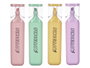 Pincello Lot de 4 Fluorescents Grandes Pastel 20.5x16x1.8 cm Rose Jaune Menthe Violet (Set de 24)