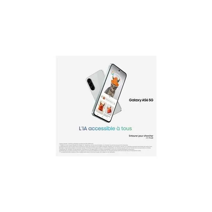 Samsung Galaxy A56 5G Smartphone 128 Go Rose - Écran Super AMOLED 6,7" 120Hz, Appareil photo principal 50MP avec IA et design premium Samsung Galaxy A56 5G Smartphone 128 Go Rose - Écran Super AMOLED 6,7" 120Hz, Appareil photo principal 50MP avec IA et design premium