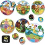 Lisciani Giochi Montessori Baby Round Puppies - Jeu de logique éducatif pour bébé - Associer chiots et mères - Découverte des animaux