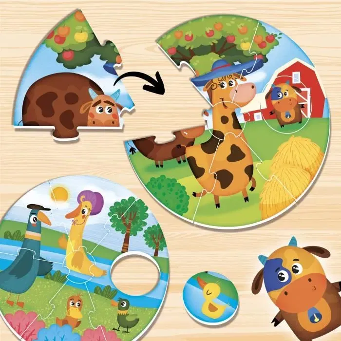 Lisciani Giochi Montessori Baby Round Puppies - Jeu de logique éducatif pour bébé - Associer chiots et mères - Découverte des animaux Lisciani Giochi Montessori Baby Round Puppies - Jeu de logique éducatif pour bébé - Associer chiots et mères - Découverte des animaux