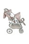 Muñecas Arias - Poussette double Fantasy 45x70x73 cm avec sac de transport, hauteur guidon réglable 47-77 cm, pour enfants à partir de 3 ans