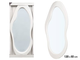 Giftdecor Miroir en plastique blanc 120 cm