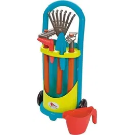 Ecoiffier - 4339 - Coffret Petit Jardinier, 5 outils de jardin pour enfants (râteau, pelle, binette, plantoir, ramasse-feuille) - Jouet extérieur éducatif