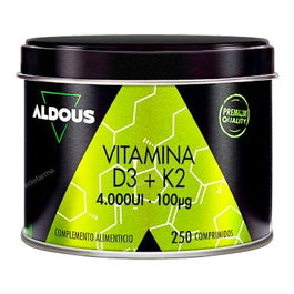 ALDOUS BIO Vitamine D3 + K2 250 Comprimés