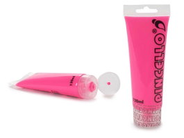 Pincello Tube Peinture Acrylique Neon 120 ml Rose 4.5x6x16 cm (Set de 24)