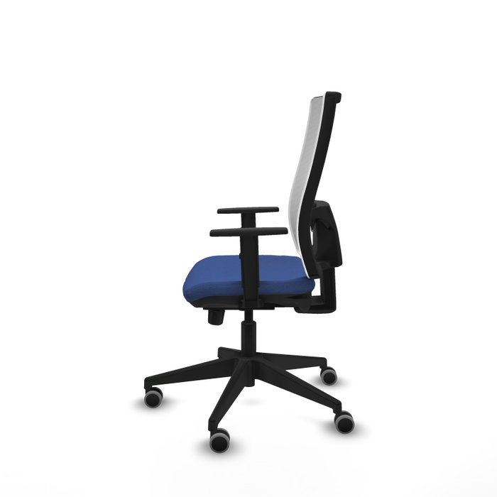 Piqueras y Crespo Chaise de Bureau Horna Bleu marine et Blanc