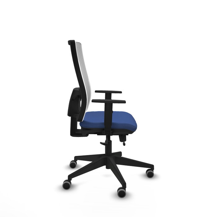 Piqueras y Crespo Chaise de Bureau Horna Bleu marine et Blanc