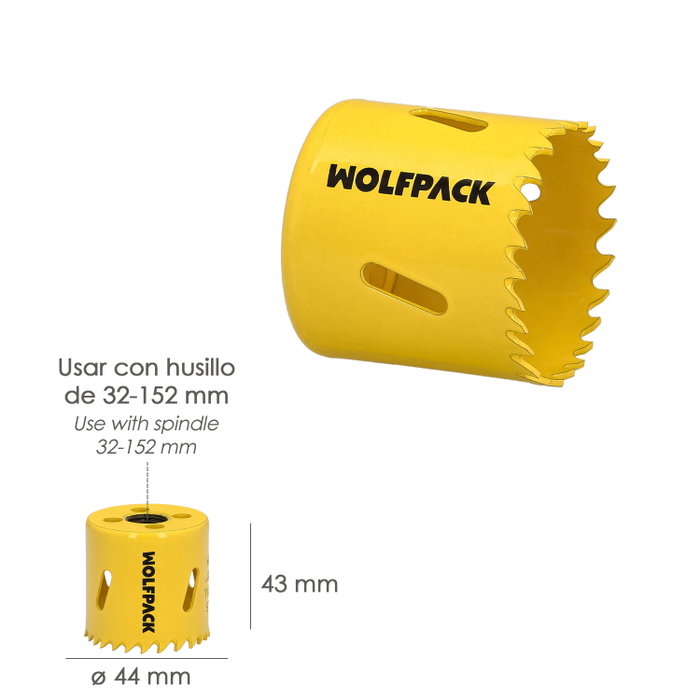 WOLFPACK LINEA PROFESIONAL Scie cloche bimétal Target Ø 44 mm