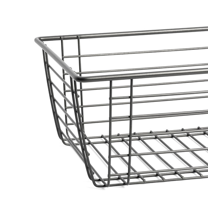 HERRAJES ALK Panier en fil de fer OPTIMA petit, graphite