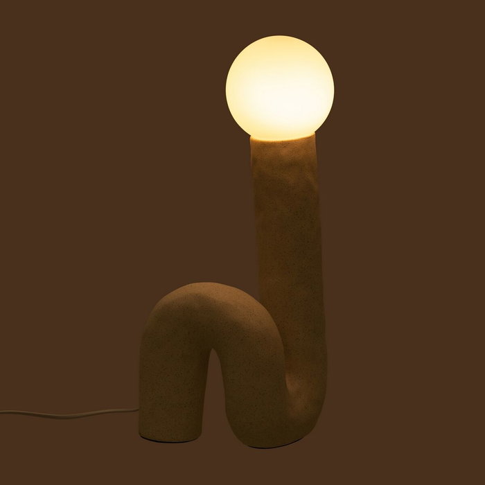 BigBuy Home Lampe de bureau Crème Céramique et Verre