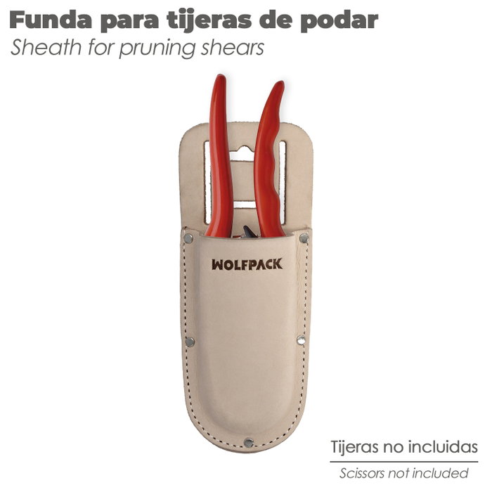WOLFPACK LINEA PROFESIONAL Housse en cuir pour sécateur beige