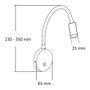 Cristalrecord Aplique LED Classic noir, 3 W, 450 lm, 35 x 6,3 cm