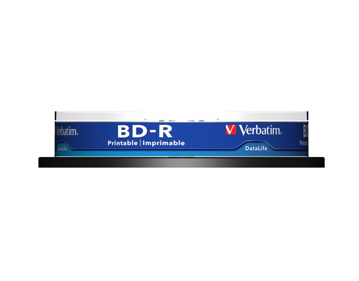 Verbatim BD-R SL Datalife 25GB, 6x, Disque Blu-ray enregistrable, imprimable à l'encre, Lot de 10 sur broche