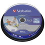 Verbatim Datalife BD-R SL 25GB 6x Wide Inkjet Printable 10 Pack Spindle