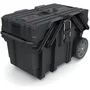 Keter - Coffre de chantier robuste 15 gallons (64.6 x 37.3 x 41 cm) - Noir - Résistant à l'eau et à la poussière avec système verrouillable et roues