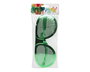 Déguisement Gafas Carnaval - Lunettes XXL vert métallisé avec motif en grille pour femme adulte, thème fête et clown