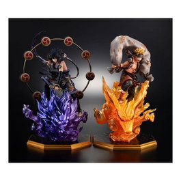 Megahouse Pack de 2 figurines Naruto Shippuden : Naruto Dieu du Vent et Sasuke Dieu du Tonnerre