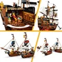 LEGO Creator 3-en-1 31387 Bateau Pirate Mythique - Jeu de Construction pour Enfants dès 9 Ans - Maquette