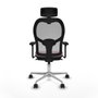 Piqueras y Crespo 3D086N2 Rose - Chaise de Bureau avec Appui-tête