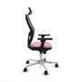 Piqueras y Crespo 3D086N2 Rose - Chaise de Bureau avec Appui-tête