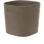GARDEN ID Pot RESPECT avec réserve d'eau - Taupe 40 x 40 cm - Surface structurée - Fabriqué à partir de déchets ménagers 100% recyclable