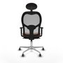 Piqueras y Crespo Chaise de Bureau avec Appui-tête 1D086G1 Marron Gris
