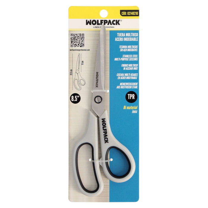 WOLFPACK LINEA PROFESIONAL Tijeras Multiuso en Acier Inoxydable 220 mm WOLFPACK LINEA PROFESIONAL Tijeras Multiuso en Acier Inoxydable 220 mm