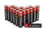 Verbatim AA-LR6 Piles alcalines AA Mignon 1,5V 2900 mAh - Lot de 20 piles pour appareils électroniques