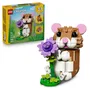 LEGO Creator 3-en-1 31376 L'Adorable Hamster et la Fleur - Jouet de Construction pour Enfants dès 7 ans