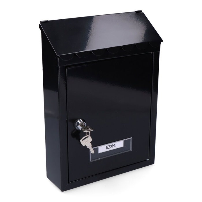 Edm Buzón de acero modèle Standard noir 210 x 60 x 300 mm Edm Buzón de acero modèle Standard noir 210 x 60 x 300 mm
