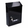 Edm Boîte aux lettres modèle standard noir en acier 210 x 60 x 300 mm
