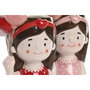 Home ESPRIT Cache-pot chica Urbaine Céramique Rouge et Rose (2 Unités) - 12 x 9 x 16 cm