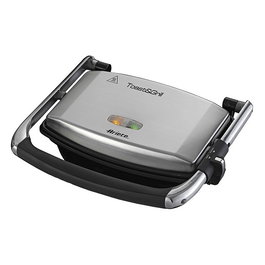 Ariete 1911 Grill électrique Slim Toast & Grill - Plancha élégante basculante, plaques flottantes, antiadhésif, thermostat, design compact, pour cuisson saine